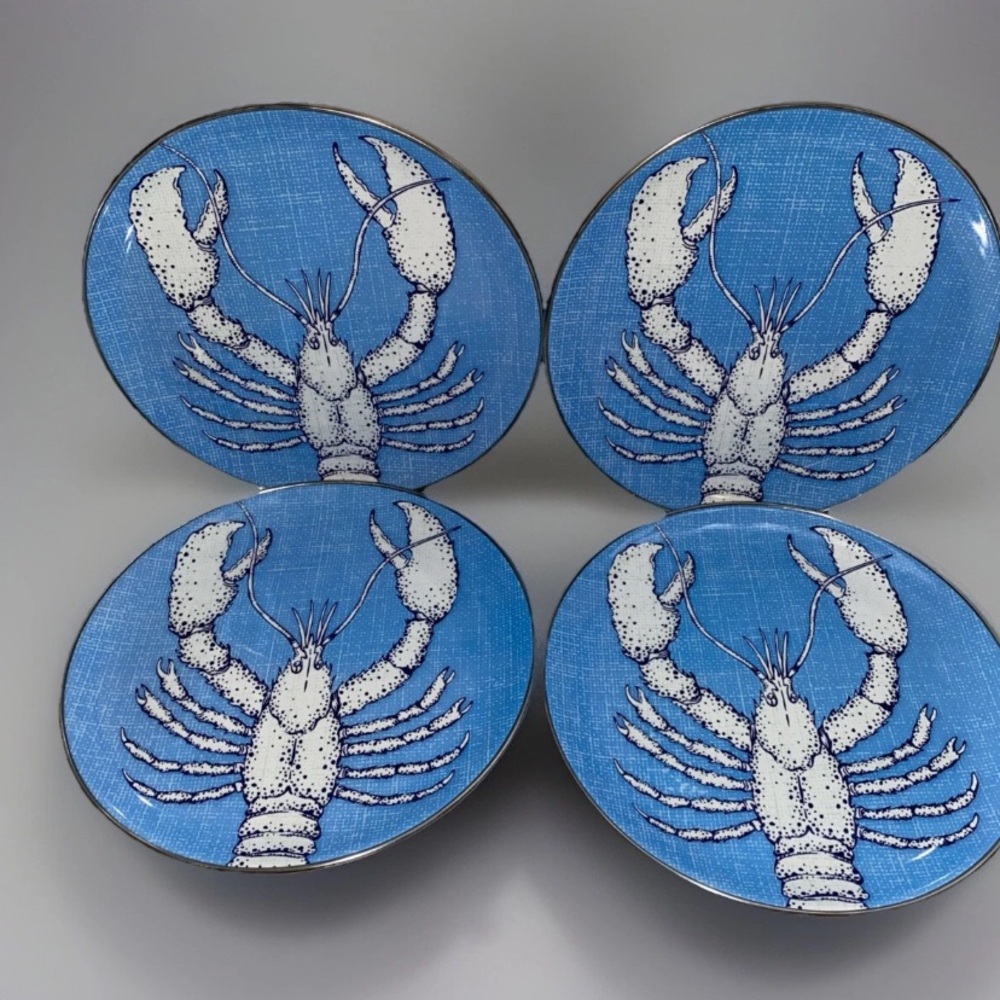 Tommy Bahama Melamine‎ Lobster Salad/Dessert Plates Set (4)